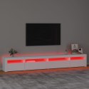 Szafka pod TV z oświetleniem LED, biała, 270x35x40 cm