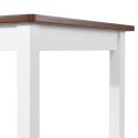 Stół barowy i taborety z litego drewna, 5 elementów