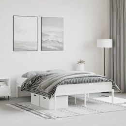 Metalowa rama łóżka, biała, 140x200 cm