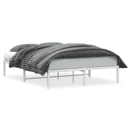 Metalowa rama łóżka, biała, 140x200 cm