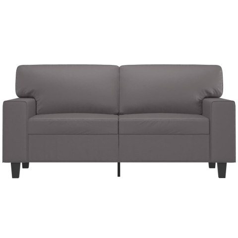 2-osobowa sofa, szary, 120 cm, sztuczna skóra