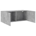 Szafka pod telewizor, ścienna, szarość betonu, 100x30x41 cm