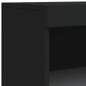 Szafka z oświetleniem LED, czarna, 60,5x37x100 cm