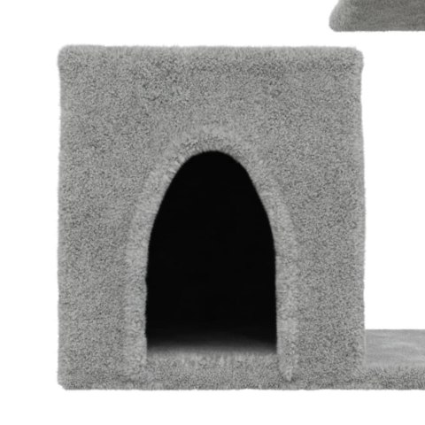 Drapak dla kota ze słupkami sizalowymi, jasnoszary, 50,5 cm