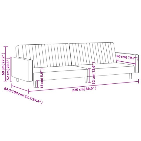 2-osobowa sofa, cappuccino, sztuczna skóra