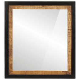 Lustro łazienkowe, 55x1x60 cm, szkło i lite drewno mango