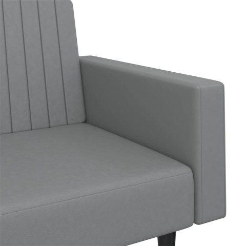 2-osobowa sofa, szara, sztuczna skóra