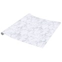 Samoprzylepna okleina meblowa, marmurowa biel, 90x500 cm, PVC