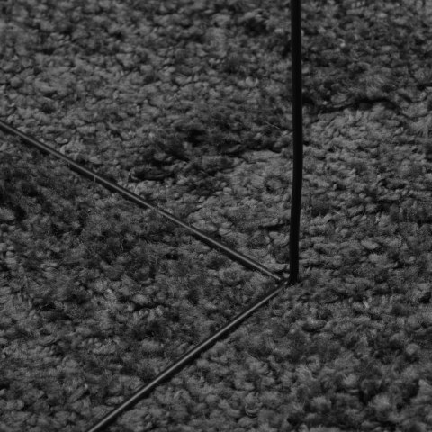 Dywan shaggy z wysokim runem, antracytowy, Ø 200 cm