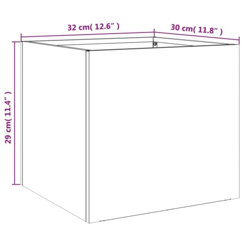 Donice, 2 szt., srebrne, 32x30x29 cm, stal galwanizowana