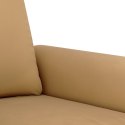 Sofa 2-osobowa, brązowy, 120 cm, tapicerowana aksamitem