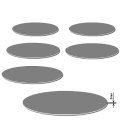 Zestaw podkładek na stół okrągłych 6D - BUKIET