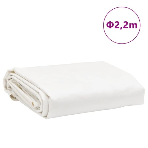 Plandeka, biała, Ø 2,2 m, 600 g/m²