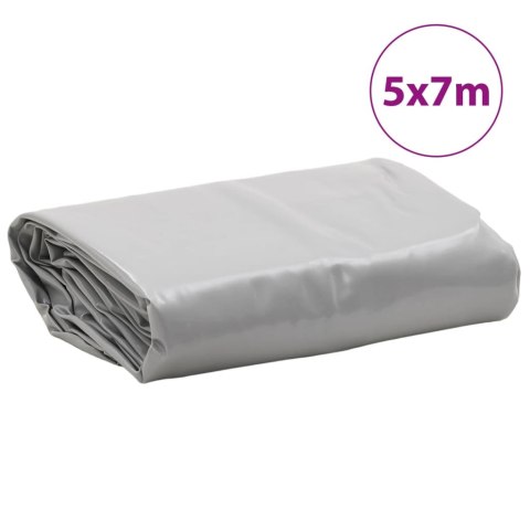 Plandeka, szara, 5x7 m, 600 g/m²