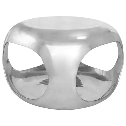 Stolik do kawy z aluminium, 50x50x30 cm, srebrny