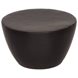 Stolik kawowy z młotkowanego aluminium, Ø 50x30 cm, czarny