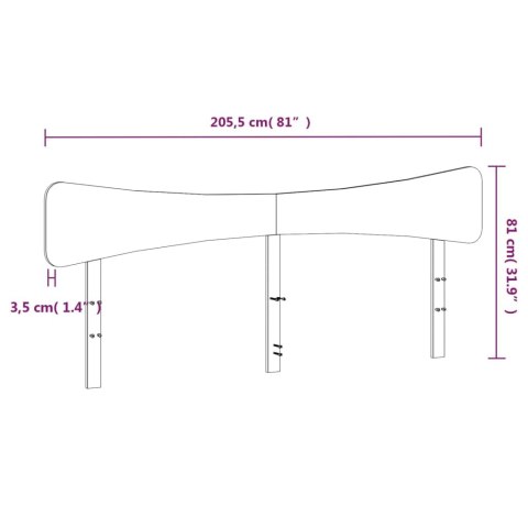 Wezgłowie do łóżka, 200 cm, lite drewno sosnowe