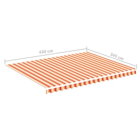 Zapasowa tkanina na markizę, żółto-pomarańczowa, 4,5x3,5 m