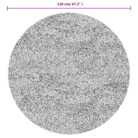 Dywan shaggy z wysokim runem, antracytowy, Ø 120 cm