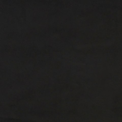 Zagłówek uszak, czarny, 183x23x78/88 cm, aksamitny