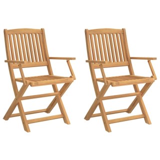 Składane krzesła ogrodowe, 2 szt., 58x54,5x90 cm, akacja