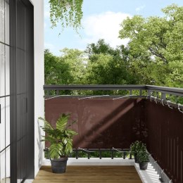 Parawan balkonowy, brązowy, 75x800 cm, 100% poliester Oxford