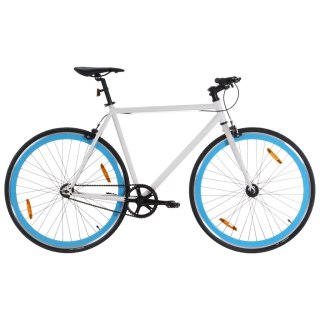 Rower single speed, biało-niebieski, 700c, 51 cm