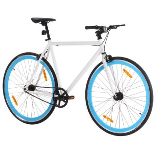Rower single speed, biało-niebieski, 700c, 59 cm