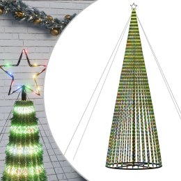 Stożkowa choinka z lampek, 1544 kolorowych LED, 500 cm