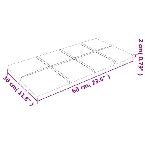 Panele ścienne, 12 szt, kolor wina, 60x30 cm, tkanina, 2,16 m²