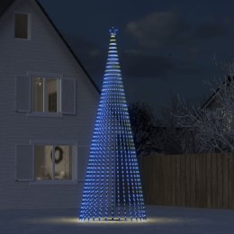 Stożkowa choinka z lampek, 1544 niebieskich LED, 500 cm
