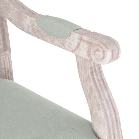 Fotel, jasnoszary, 54x59x99 cm, obity aksamitem