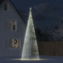 Stożkowa choinka z lampek, 1544 zimnych białych LED, 500 cm