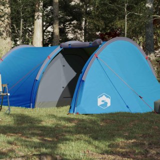 Namiot kempingowy, 4-os., niebieski, 405x170x106 cm, tafta 185T