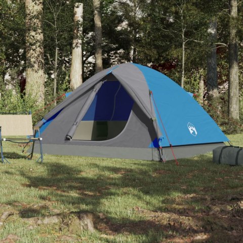 Namiot kempingowy, 6-os., niebieski, 348x340x190 cm, tafta 190T