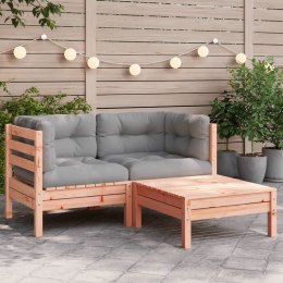 Sofa ogrodowa z poduszkami i podnóżkiem, 2-osobowa