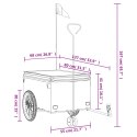 Przyczepka rowerowa, czarno-szara, 45 kg, żelazo