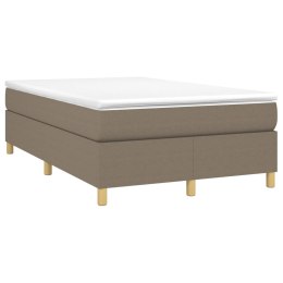 Łóżko kontynentalne z materacem, taupe, 120x190 cm, tkanina