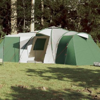 Namiot kempingowy, 12-os., zielony, 840x720x200 cm, tafta 185T